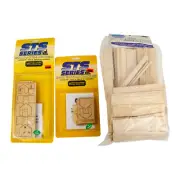 STS Freight Depot Storage Shed & Misc. Balsa Wood Variety Bag Model Train 3P Lot