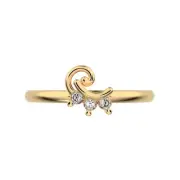 0.045 Ctw Round Cut Simulated Diamond Dainty Minimalist Cluster Everyday Ring