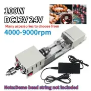 New Woodworking DIY Mini Lathe Polisher Machine Beads Rotary Polishing 100W Tool