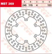 TRW Lucas Brake disc MST369, rigid