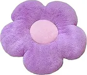 LANFIRE Flower Throw Pillow Seating Cushion Floor Pillow Cushion Flower Shape Bed Sofa Chair Car Seat Nap Throw Cushion Comfy Pillow (Purple)