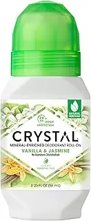 Crystal Body Deodorant - Crystal Mineral Deodorant Roll-On Vanilla Jasmine - 2.25 fl. oz.