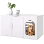 Modern Cat Litter Box Enclosure Furniture as End Side Table, Stackable Litter...