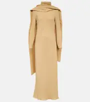 [The Row] The Row Pascal draped silk crêpe maxi dress AU 12 beige