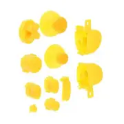 11Pcs Yellow L/R ABXY Z Keypads Buttons Kit For GameCube Controller NGC Part C