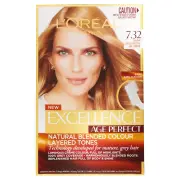 L'Oreal Paris Excellence Creme Age Perfect Natural Blended Hair Colour 7.32 Dark Gold Rose Blonde