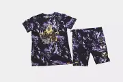 Marvel Youth Girls Black Panther Team-Up Tie Dye Shirt & Shorts Set NWT XL (14)