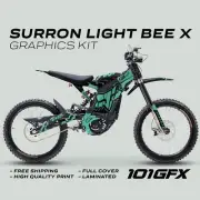 Surron Light Bee X Graphics Kit FOX STRIPES BLACK Mint Decals Stickers