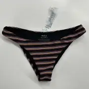 RVCA Women's Bandit French Cut Swim Bottom Sz Small Low Rise Skimpy Coverage
