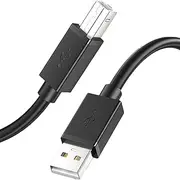 Printer Cord | A Male to B Cable | 7ft High Speed Connectors Male A to B 2.0 Cord for Computer Laptop Monitor Keyboard for Data Transfer
