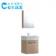 【CERAX洗樂適衛浴】100%防水PVC發泡板木紋浴櫃50CM MOEN冷熱面盆龍頭 45CM木紋單面鏡櫃 衛浴三件組