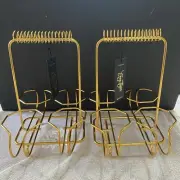 1 Gold Metal Cocktail Carrier - 4 Glass Barware Metal Carrier - Easy Tiger Brand