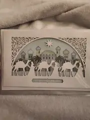 Christmas Card With Blessings, Church Stars Pop Up, Camel, God Envelope 002