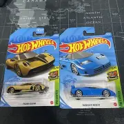 2021 Hot Wheels EXOTICS Pagani Huayra 244/250 And 94 Bugatti EB110 SS TWO PACK!