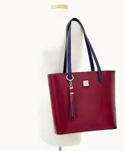 Dooney & Bourke Saffiano Hadley Tote with Tassel - Signature Leathers Collection