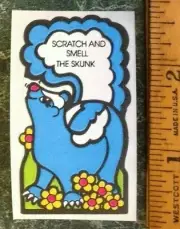 Vintage 80s MELLO SMELLO Skunk Scratch & Sniff Smell Stinky Sticker Matte Retro