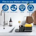 5 in 1 Sponge Holder for Kitchen Sink Multifunctional Sink Caddy Practical DemLB