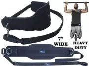 2 IN 1 GYM BACK PULL UP CHIN DIP BELT WORKOUT & BODY BUILDING WEIGHT LIFTING 7"