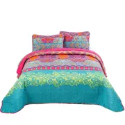 Bohemia Pattern 2 Floral Bedspread Quilts Coverlet Bedding Set Pillowcase