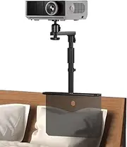 Bed Sofa Projector Stand, Height Adjustable Projector Mount Base, 360° Rotation, Universal Bedside Projector Bracket Holder Compatible with XGIMI, VANKYO, Epson, Jinhoo, AuKing Projector