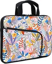 Flowers-1 Laptop Sleeve - Neoprene Case for Men & Women, Fits 11.6" to 12.2" Tablets & Ultrabooks - Two Pockets, Compatible with Apple MacBook Air, Samsung, Acer, HP, DELL
