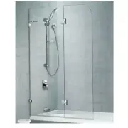 10mm Toughened Bath Screen With Corner Glass Shelf