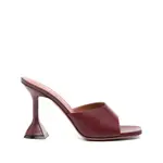 [Amina Muaddi] Amina Muaddi 95m Lupita Square-toe Sandals 36.5 IT RED