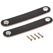 Drawer Pulls, 5.63" 2Pcs Leather Dresser Handles Door Knobs Cupboard Pull, Black