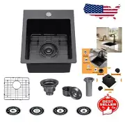 Efficient 13x15 Drop-In Stainless Steel Bar Sink: Noise Reduction & Easy Clean