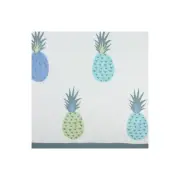 NEW DLUX Pineapple Knitted Cotton Blanket Blue