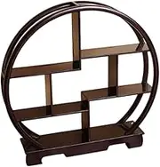 AFXGUSD Wooden Display Shelf Cabinets Rack Wood Cupcake Stand Chinese Display Stand for Table , brown