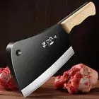 Bone Chopping Cleaver Knife Kitchen Beef Butcher Slicing 5Cr13MoV Wood Handle 8"