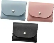[GAROZATION] 3pcs Portable Sunglasses Case Folding Glasses Travel Pouch Compact Pouch for Women Pvc Material Squeeze Top