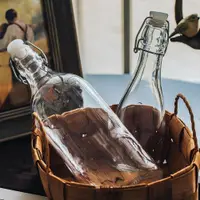 在飛比找ETMall東森購物網優惠-水晶玻璃密封瓶 酒吧餐廳檸檬水壺 創意牛奶瓶儲物瓶紅酒瓶泡酒