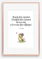 A4 Nursery/Baby/Kids Wall Print Cartoon Tv Show Quote Winnie the Pooh