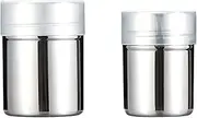 Kushucun 2 Pack Stainless Steel Powdered Sugar Shaker with Lid, Sugar Duster Sifter for Baking, Coffee, Cocoa & Spices (Dust-Proof, 304 Steel)