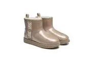 AUSTRALIAN SHEPHERD UGG Boots Women Clear Waterproof Shearling Coated Classic Chestnut