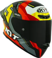 KYT TT-Revo Flux, full face helmet , color: Black/Grey/Red/Yellow , size: XL