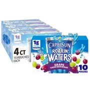 Roarin' Waters Grape Ready-to-Drink Juice 40 Pouches 4 Boxes of 10