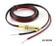4ft CablesOnline 18 AWG Speaker Wire Single Cable with RCA Male Plug, AV-SK104