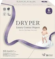 DRYPER Baby Nappies - Size 6 (16kg+ / 35+ lbs), 6 x 5 Nappies (30 Total), Ultra Soft Nappies Super Absorption Core Disposable Baby Diapers
