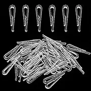 Abeillo 600 Pcs Plastic Alligator Clips, U Shape Clear Shirts Clips Transparent Safety Clothespins, 38mm Shirt Fixing Clear Clips with Teeth, Durable Folding Clips for Fabric Ties Socks Pants Shirts