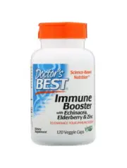 Doctor's Best, Immune Booster with Echinacea, Elderberry, Zinc - 120 vcaps