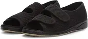 Plantar Fasciitis Slippers for Women,Men's Open Toe Diabetic Sandals, Womens Orthotic Sandals, Extra Wide Width Plantar Fasciitis Arch Support Sandals,Black,38