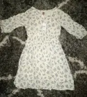 Girls justice floral peasant dress size 6 new