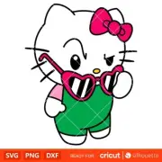 HELLO KITTY SASSY, DESIGN, CUT FILES, SVG for Cricut