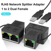 RJ45 Splitter Adapter 1 to 2 Dual Female Port CAT 8/CAT 7 LAN Ethernet Socket