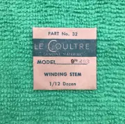 Jaeger LeCoultre Winding Stem Cal. 9” 493 Part 401 32, NOS