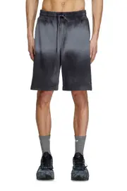 [Diesel] Diesel - Faded sweat shorts with micro logo - Shorts - Man - Black XL Black