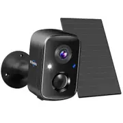 Solar Security Cameras Wireless Outdoor,Battery Powered 3K 4MP Surveillance Indoor WiFi Smart Cameras,Motion Detection,Night Vision,2 Way Audio (1Pack)